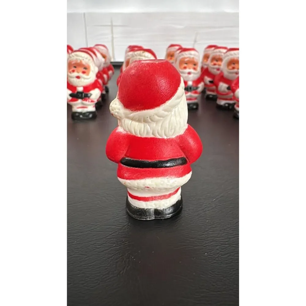 Lot of 36 Vintage Santa Blow Mold String Light Covers 2 inches